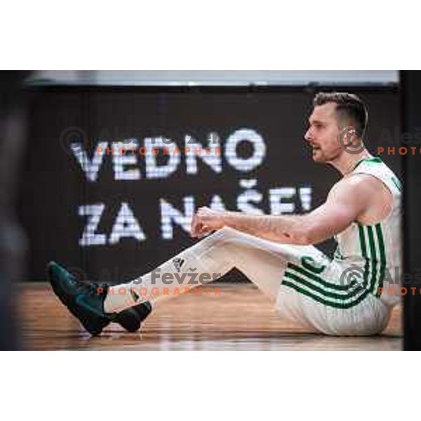 Zoran Dragic in action during semi-final of Spar Cup basketball match between Cedevita Olimpija and Krka in Kodeljevo Hall, Ljubljana, Slovenia on February 17, 2022