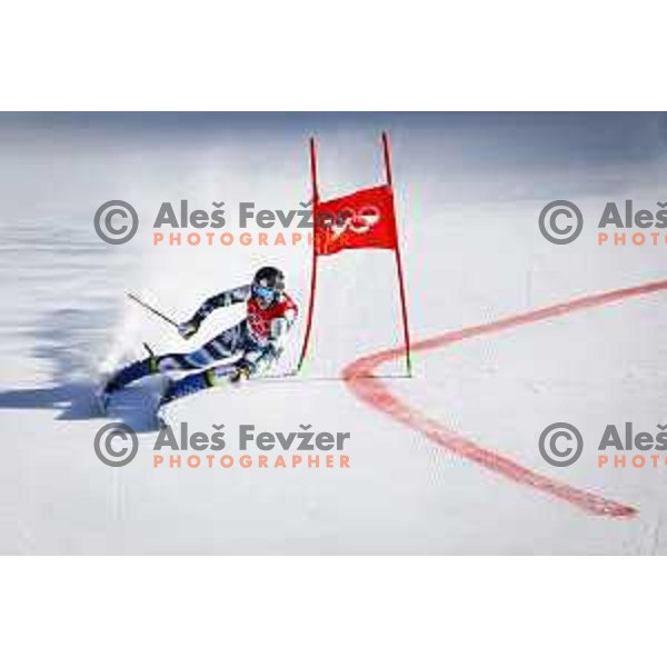 Ana Bucik Of Slovenia competes in Mix Team Parallel race in Yanging National Alpine Centre, Beijing 2022 Winter Olympic Games, China on February 20, 2022