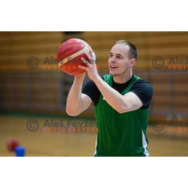 Klemen Prepelic of Slovenia National basketball team during practice session in Koper on February 21, 2022