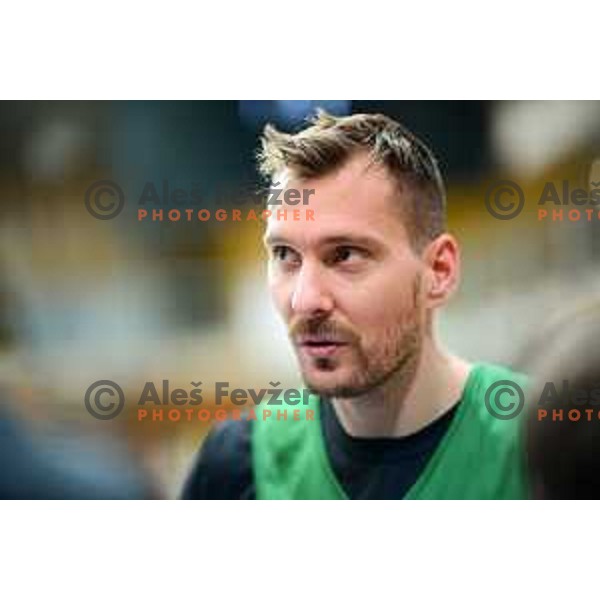 Zoran Dragic of Slovenia National basketball team during practice session in Koper on February 21, 2022