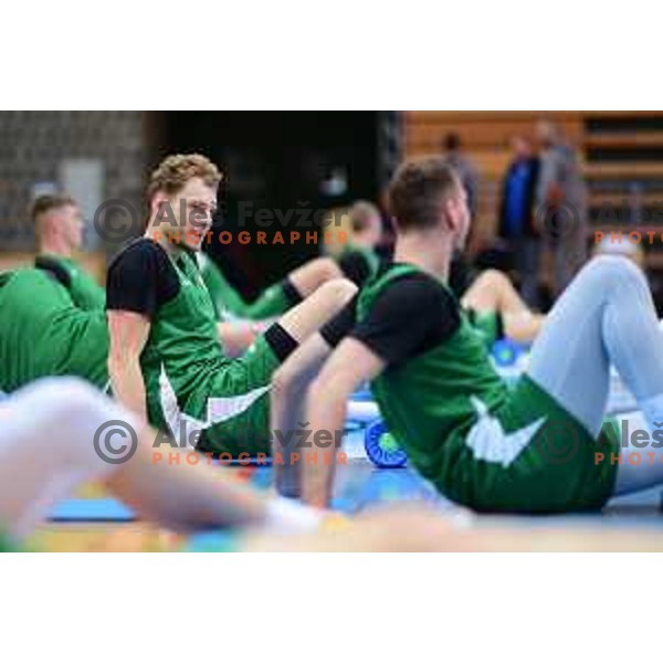 Jaka Blazic of Slovenia National basketball team during practice session in Koper on February 21, 2022