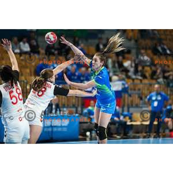 Nina Zulic in action during Slovenia-North Macedonia, EURO Cup Women 2022 Group phase in Celje, Slovenia on March 3, 2022