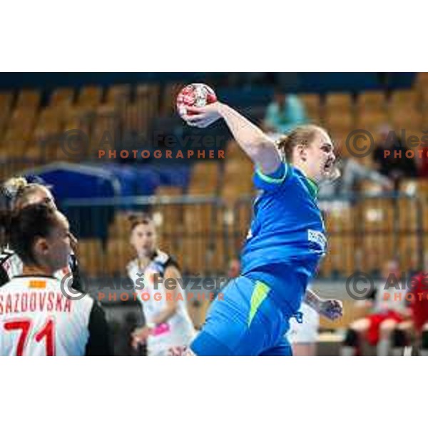 Klemencic Valentina Tina in action during Slovenia-North Macedonia, EURO Cup Women 2022 Group phase in Celje, Slovenia on March 3, 2022
