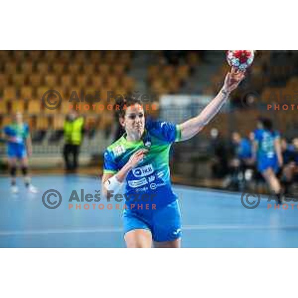 Ana Gros in action during Slovenia-North Macedonia, EURO Cup Women 2022 Group phase in Celje, Slovenia on March 3, 2022
