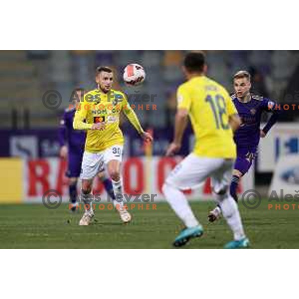 Almin Kurtovic in action during Prva Liga Telemach 2021-2022 football match between Maribor and Bravo in Maribor, Slovenia on March 6, 2022