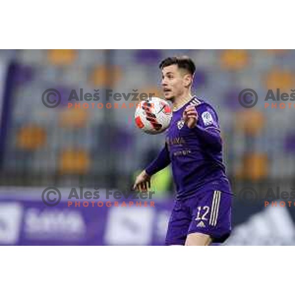 Gregor Sikosek in action during Prva Liga Telemach 2021-2022 football match between Maribor and Bravo in Maribor , Slovenia on March 6, 2022 