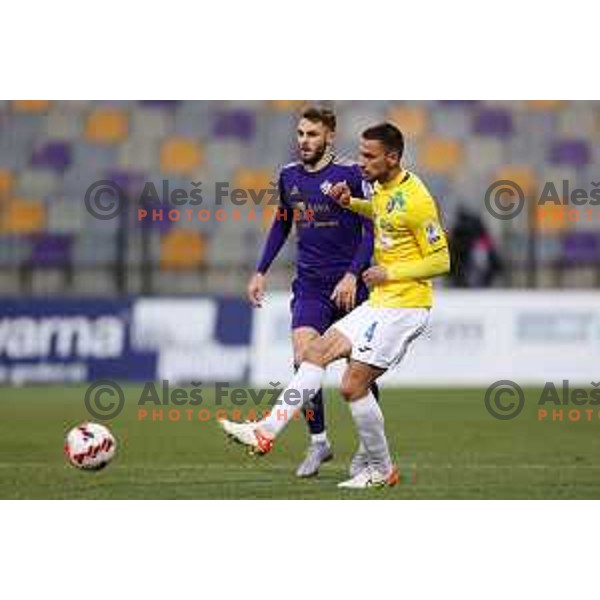 Stefan Milic in action during Prva Liga Telemach 2021-2022 football match between Maribor and Bravo in Maribor , Slovenia on March 6, 2022