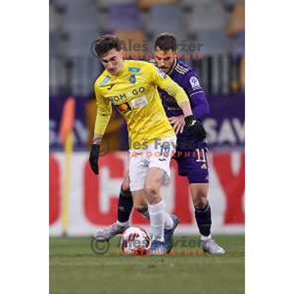 Matija Kavcic in action during Prva Liga Telemach 2021-2022 football match between Maribor and Bravo in Maribor, Slovenia on March 6, 2022
