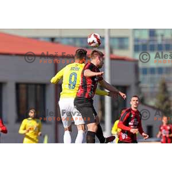 Gregor Bajde in action during Prva Liga Telemach 2021-2022 football match between Bravo and Tabor CB 24 Sezana in Ljubljana , Slovenia on March 9, 2022