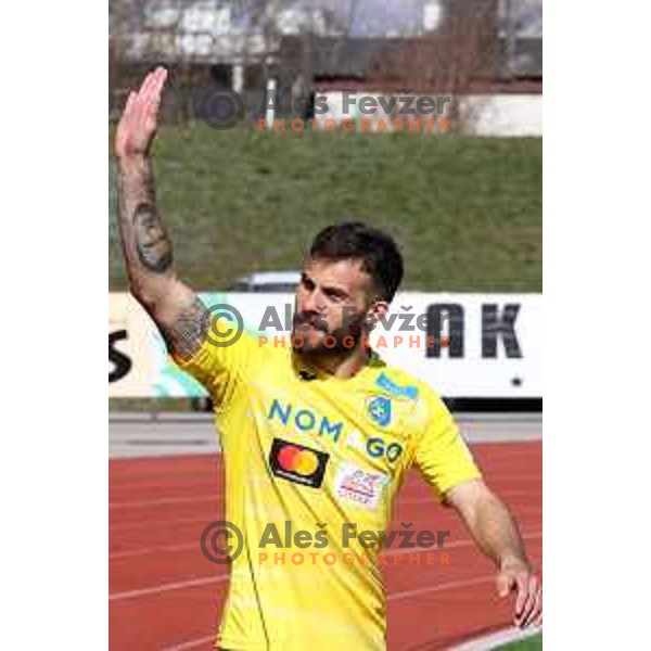 Nemanja Jaksic in action during Prva Liga Telemach 2021-2022 football match between Bravo and Tabor CB 24 Sezana in Ljubljana , Slovenia on March 9, 2022
