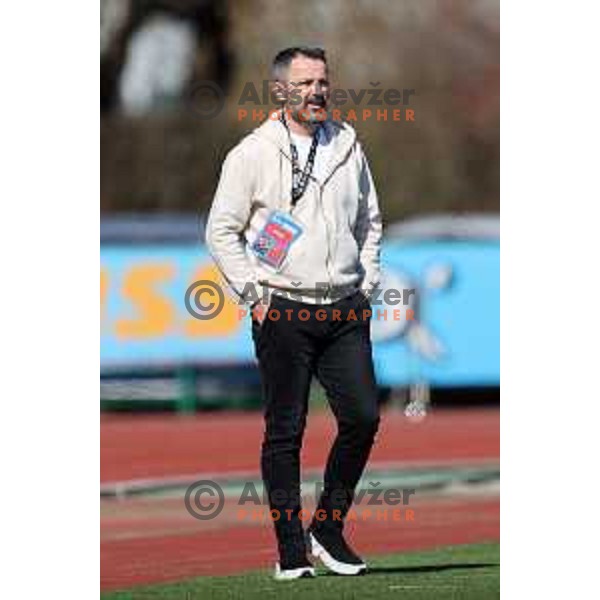 Head coach Dusan Kosic in action during Prva Liga Telemach 2021-2022 football match between Bravo and Tabor CB 24 Sezana in Ljubljana , Slovenia on March 9, 2022