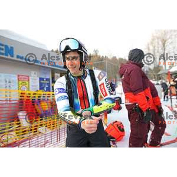 Zan Kranjec at AUDI FIS Ski World Cup Giant Slalom for 61.Vitranc Cup in Kranjska gora, Slovenia on March 12, 2022