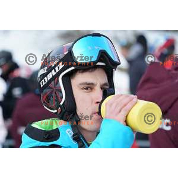 Zan Kranjec at AUDI FIS Ski World Cup Giant Slalom for 61.Vitranc Cup in Kranjska gora, Slovenia on March 12, 2022