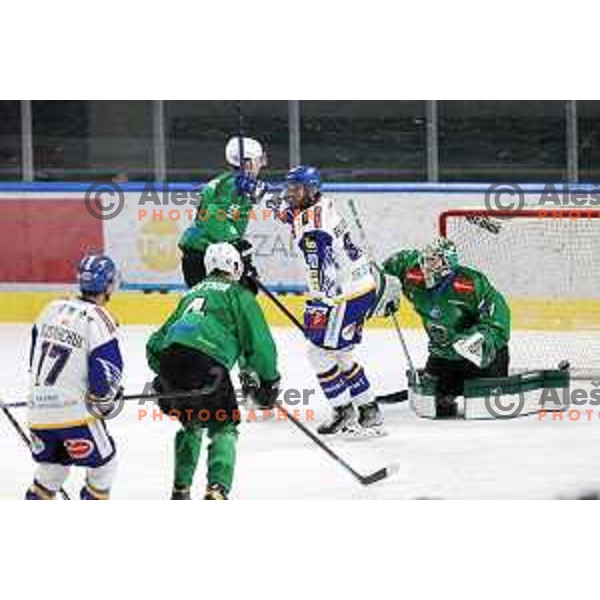 of SZ Olimpija in action during IceHL quarter-final match between SZ Olimpija and VSV in Ljubljana, Slovenia on March 15, 2022