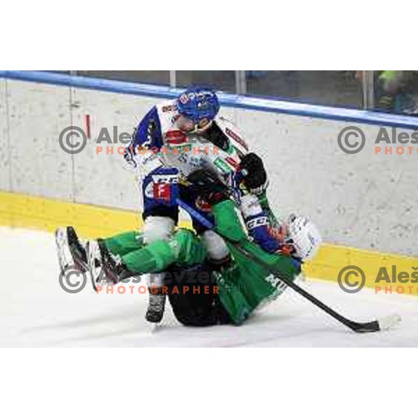 of SZ Olimpija in action during IceHL quarter-final match between SZ Olimpija and VSV in Ljubljana, Slovenia on March 15, 2022