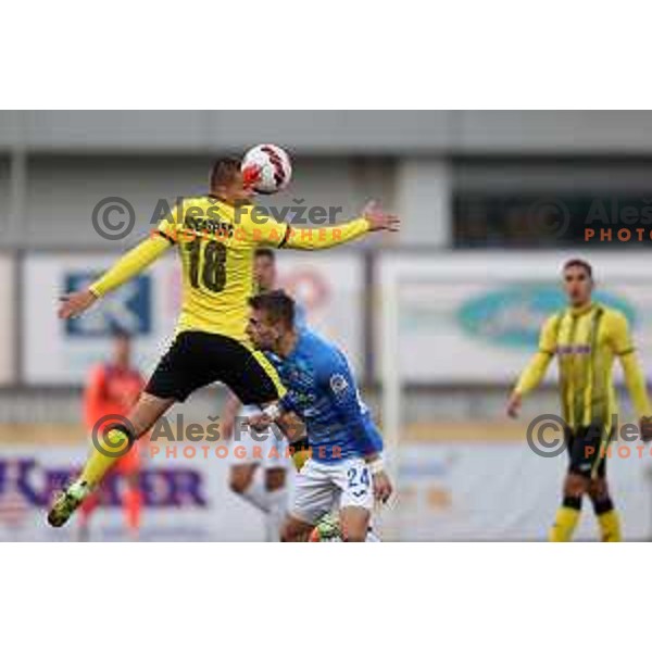 Amar Memic in action during Prva Liga Telemach 2021-2022 football match between Kalcer Radomlje and Bravo in Domzale, Slovenia on March 18, 2022