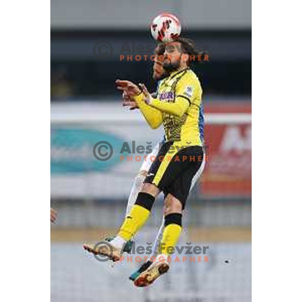Tomislav Mrkonjic in action during Prva Liga Telemach 2021-2022 football match between Kalcer Radomlje and Bravo in Domzale, Slovenia on March 18, 2022
