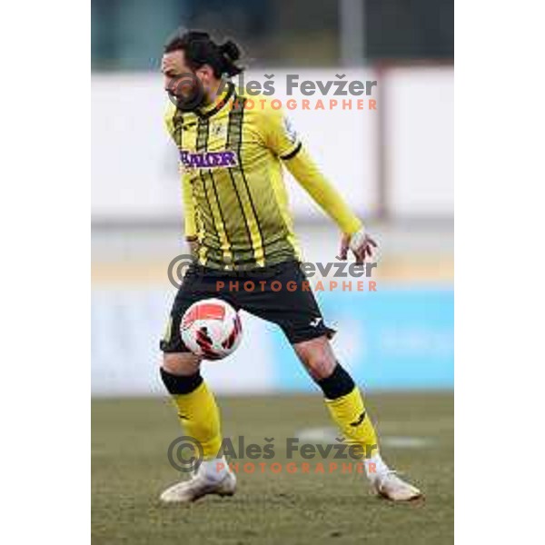 Tomislav Mrkonjic in action during Prva Liga Telemach 2021-2022 football match between Kalcer Radomlje and Bravo in Domzale, Slovenia on March 18, 2022 