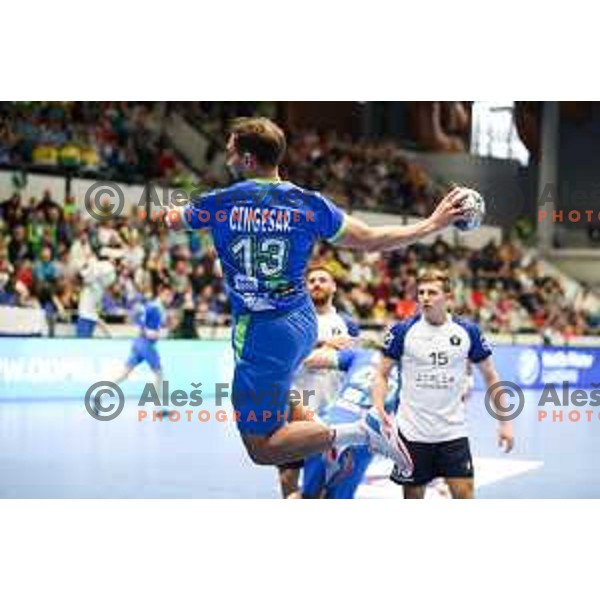 Darko Cingesar in action during World championship 2023 qualifications match between Slovenia and Italy in Celje, Slovenia on March 20, 2022