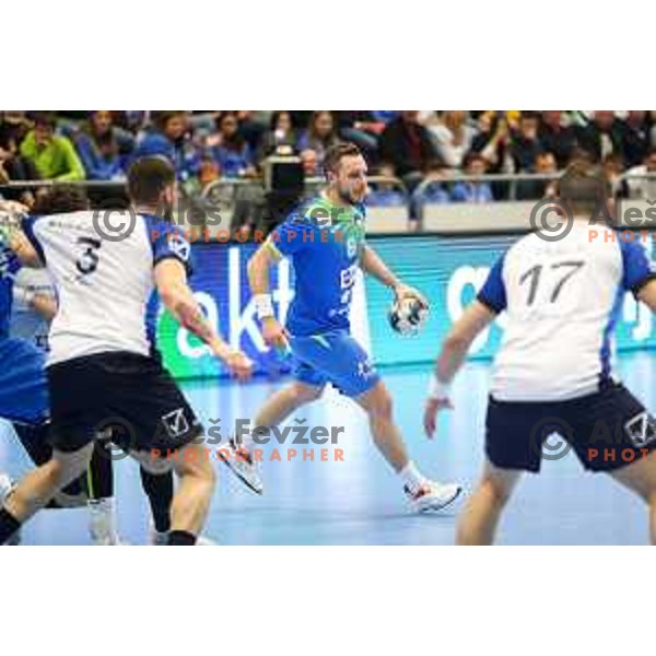 Gasper Marguc in action during World championship 2023 qualifications match between Slovenia and Italy in Celje, Slovenia on March 20, 2022