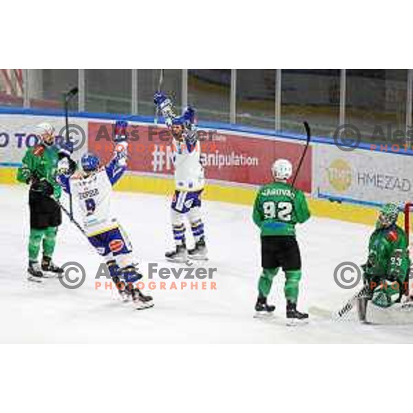 Scott Kosmachuk in action during sixt game of quarter-final of IceHL between SZ Olimpija and VSV in Ljubljana, Slovenia on March 20, 2022
