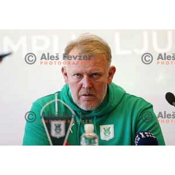 Robert Prosinecki, new head coach of Olimpija, during press conference in Ljubljana, Slovenia on March 23, 2022
