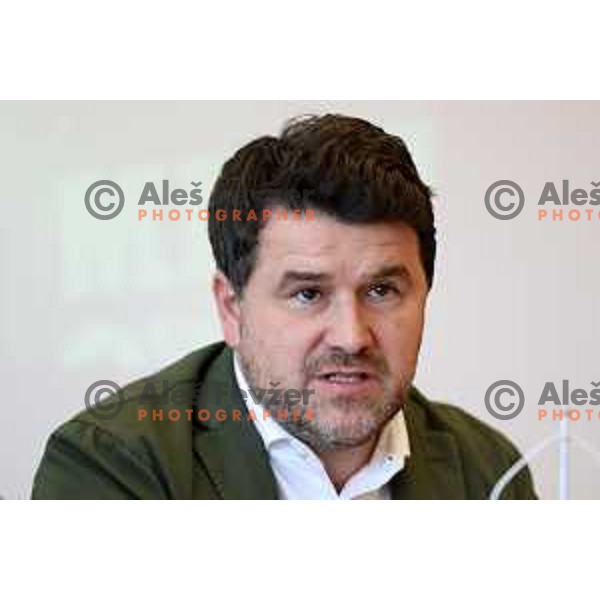 Igor Barisic, sports director of Olimpija, during press conference in Ljubljana, Slovenia on March 23, 2022