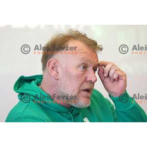 Robert Prosinecki, new head coach of Olimpija, during press conference in Ljubljana, Slovenia on March 23, 2022