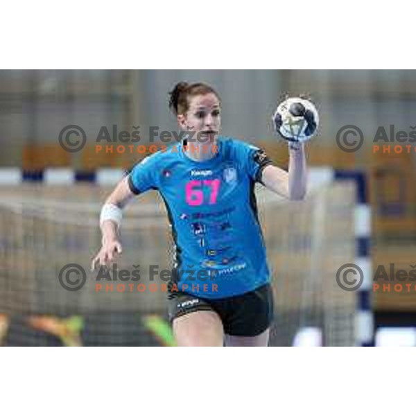 Ana Gros in action during EHF Champions League Women 2021-2022 handball match between Krim Mercator (SLO) and FTC Rail-Cargo Hungaria in Ljubljana, Slovenia on March 26, 2022