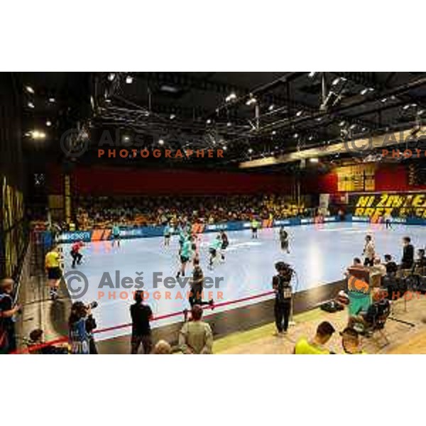 in action during eight-final of EHF Cup handball match between Gorenje Velenje (SLO) and USAM Nimes Gard (FRA) in Red Hall, Velenje, Slovenia on March 29, 2022