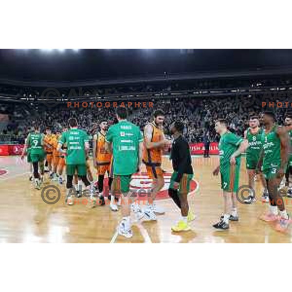 Mike Tobey and Jacob Pullen during 7days EuroCup regular season basketball match between Cedevita Olimpija and Valencia basket in Stozice, Arena, Ljubljana, Slovenia on March 30, 2022