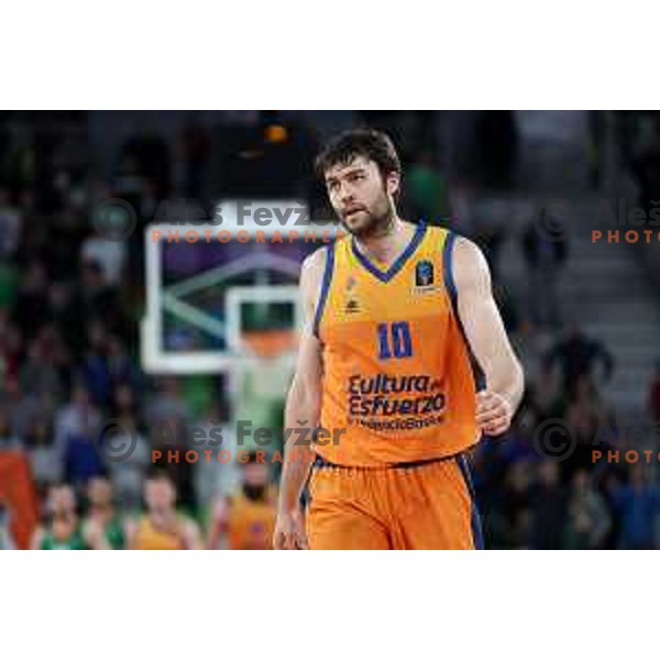 Mike Tobey in action during 7days EuroCup regular season basketball match between Cedevita Olimpija and Valencia basket in Stozice, Arena, Ljubljana, Slovenia on March 30, 2022