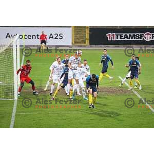 in action during Prva Liga Telemach 2021-2022 football match between Celje and Tabor CB 24 Sezana in Celje, Slovenia on April 2, 2022