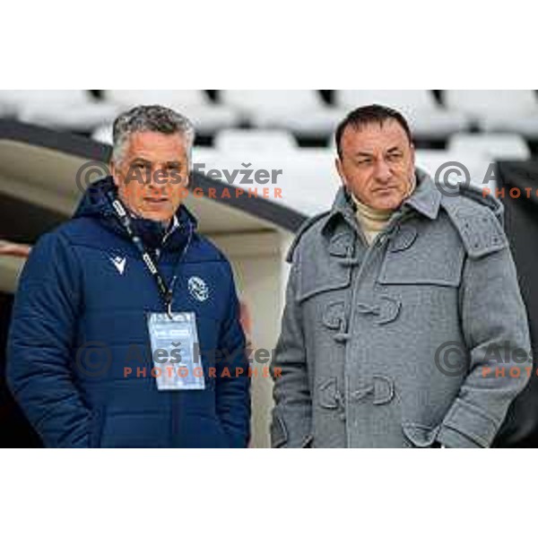 Oliver Bogatinov and Ante Guberac during Prva Liga Telemach 2021-2022 football match between Mura and Koper in Murska Sobota, Slovenia on April 3, 2022