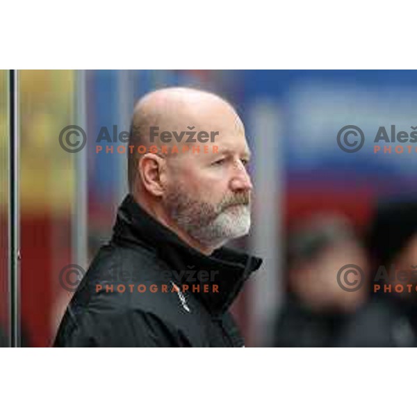 Nik Zupancic, head coach of SIJ Acroni Jesenice during second game of the Final of Alps league ice-hockey match between Sij Acroni Jesenice (SLO) and Migross Asiago (ITA) in Podmezakla Hall, Jesenice on April 12, 2022