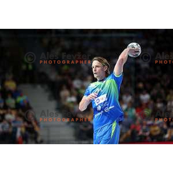 Jure Dolenec of Slovenia in action during World Championship Men 2023 Qualifiers between Slovenia and Serbia in Celje, Slovenia on April 13, 2022