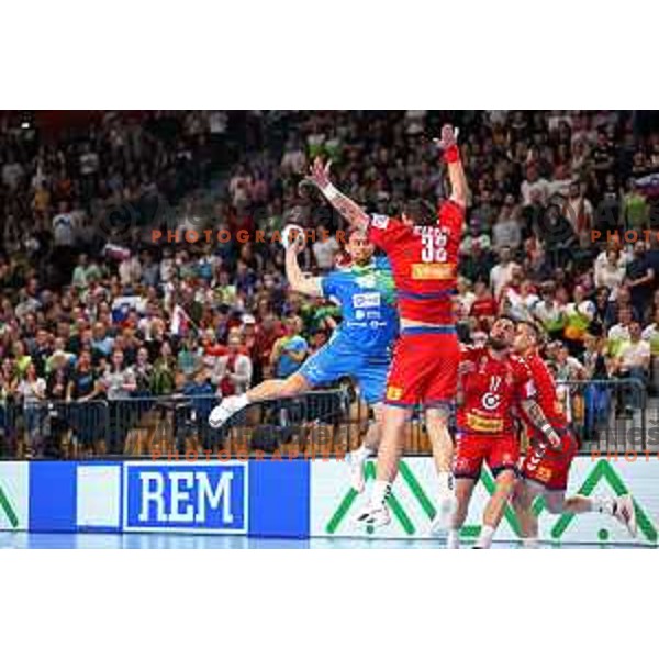 Darko Cingesar of Slovenia in action during World Championship Men 2023 Qualifiers between Slovenia and Serbia in Celje, Slovenia on April 13, 2022 