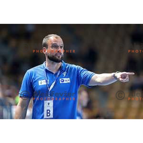 Uros Zorman, head coach of Slovenia during World Championship Men 2023 Qualifiers between Slovenia and Serbia in Celje, Slovenia on April 13, 2022