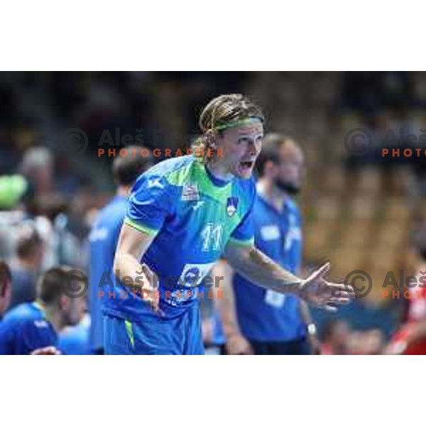Jure Dolenec of Slovenia in action during World Championship Men 2023 Qualifiers between Slovenia and Serbia in Celje, Slovenia on April 13, 2022