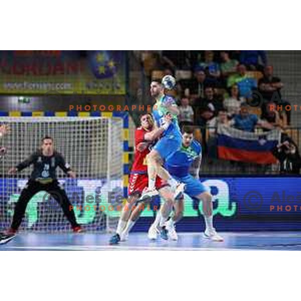 Blaz Janc of Slovenia in action during World Championship Men 2023 Qualifiers between Slovenia and Serbia in Celje, Slovenia on April 13, 2022 