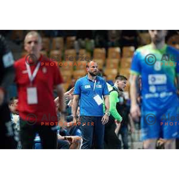 Uros Zorman, head coach of Slovenia during World Championship Men 2023 Qualifiers between Slovenia and Serbia in Celje, Slovenia on April 13, 2022