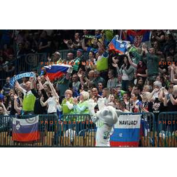 of Slovenia in action during World Championship Men 2023 Qualifiers between Slovenia and Serbia in Celje, Slovenia on April 13, 2022