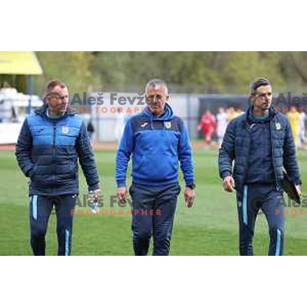 Head coach Dejan Djuranovic during Prva Liga Telemach 2021-2022 football match between Domzale and Koper in Domzale, Slovenia on April 16, 2022