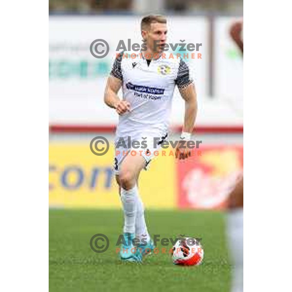 Ivan Novoselec in action during Prva Liga Telemach 2021-2022 football match between Domzale and Koper in Domzale, Slovenia on April 16, 2022