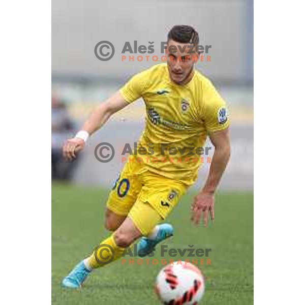 Enes Alic in action during Prva Liga Telemach 2021-2022 football match between Domzale and Koper in Domzale, Slovenia on April 16, 2022