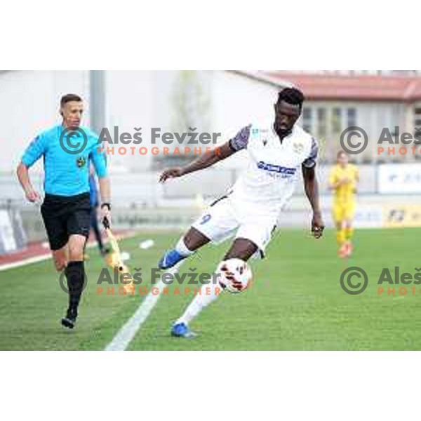 Lamin Colley in action during Prva Liga Telemach 2021-2022 football match between Domzale and Koper in Domzale, Slovenia on April 16, 2022