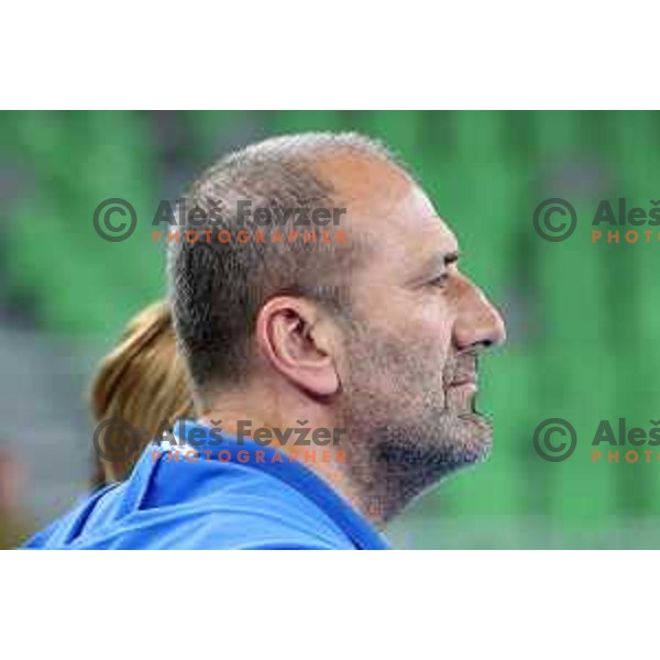 Dragan Adzic during Euro Cup Women 2022 Group phase match between Slovenia and Montenegro Stozice Hall, Ljubljana, Slovenia on April 21, 2022 