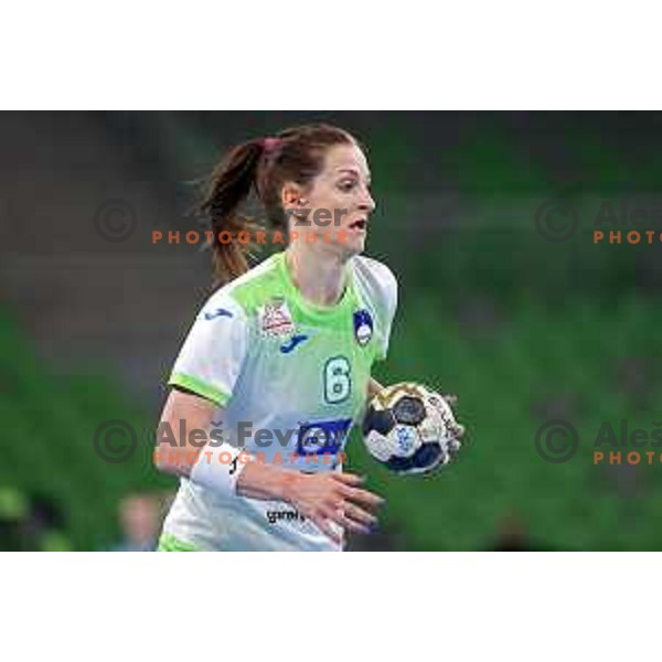 Ana Gros in action during Euro Cup Women 2022 Group phase match between Slovenia and Montenegro Stozice Hall, Ljubljana, Slovenia on April 21, 2022