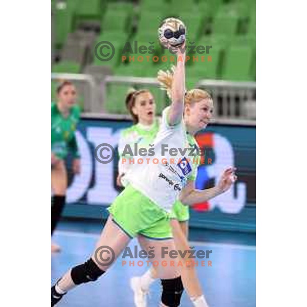 Tamara Mavsar in action during Euro Cup Women 2022 Group phase match between Slovenia and Montenegro Stozice Hall, Ljubljana, Slovenia on April 21, 2022