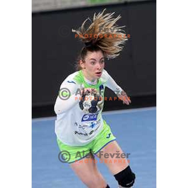 Nina Zulic in action during Euro Cup Women 2022 Group phase match between Slovenia and Montenegro Stozice Hall, Ljubljana, Slovenia on April 21, 2022 